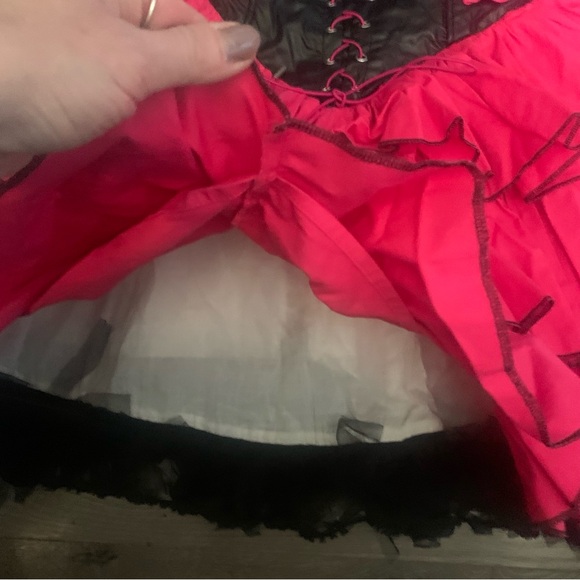 Halloween fairygoth maid whimsical  show girl Madame corset  full layered linen - Picture 7 of 13
